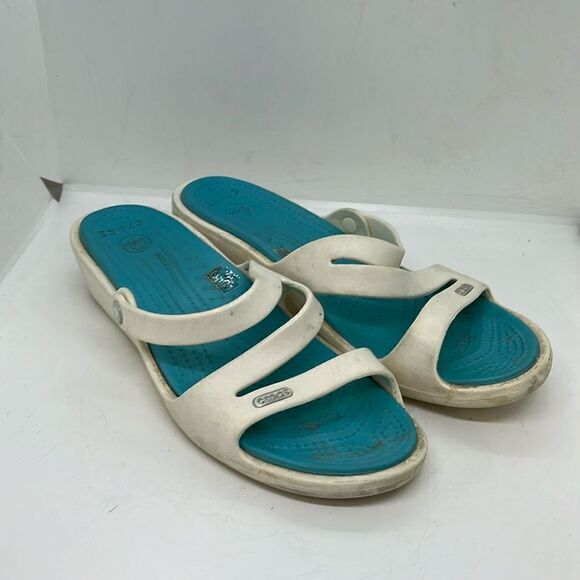 CROCS PATRICIA WEDGE SANDALS WOMENS FTL-08-112 - Picture 1 of 9